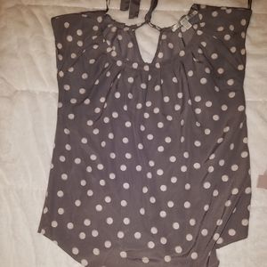 ⭐Sale: Lilac top with pink polka dots
